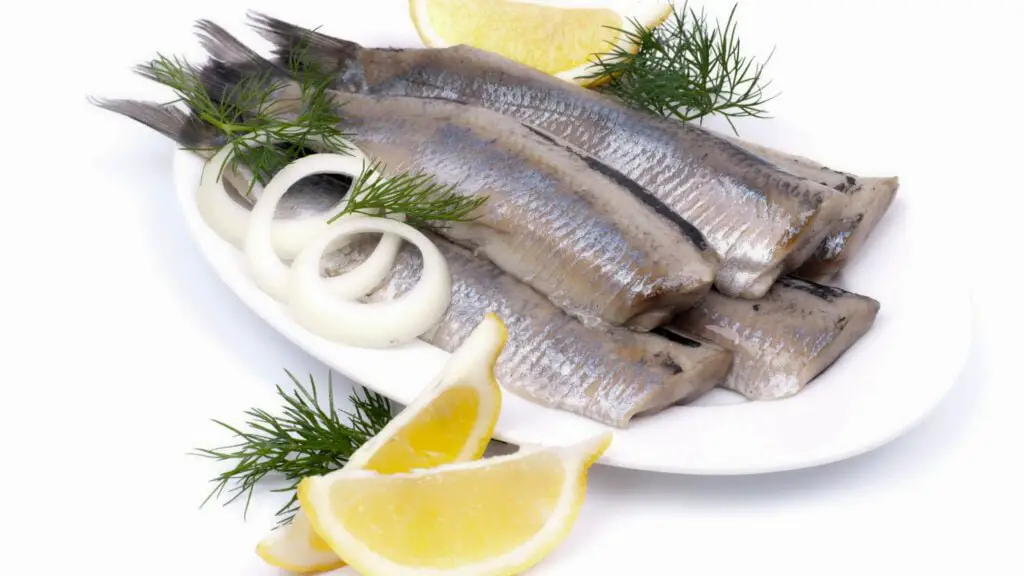 Herring fish on a plate