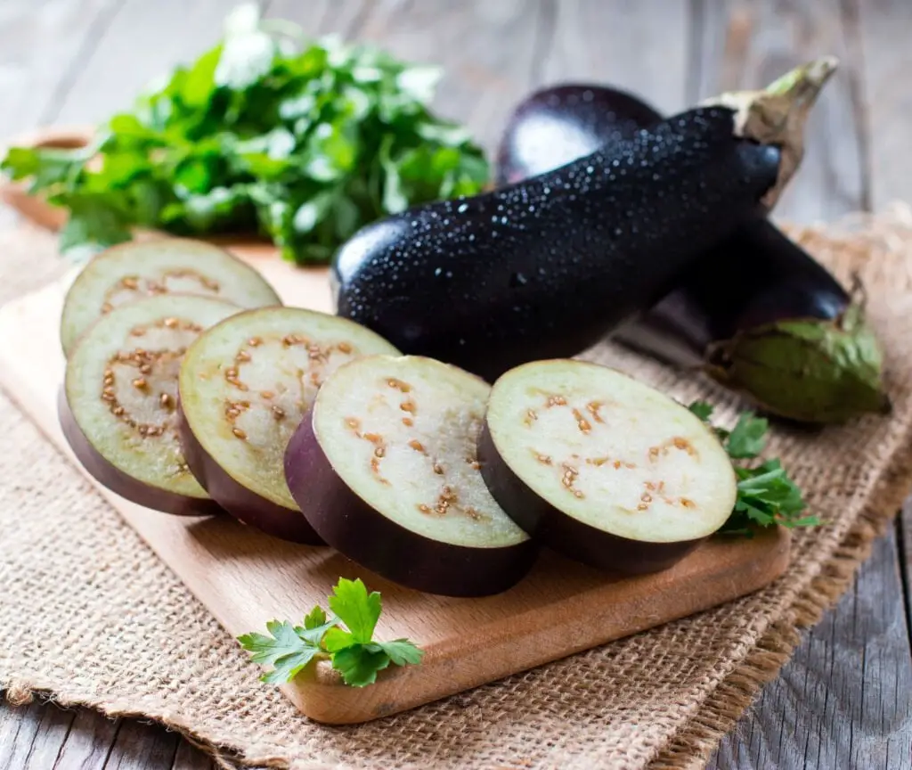 Eggplant pieces