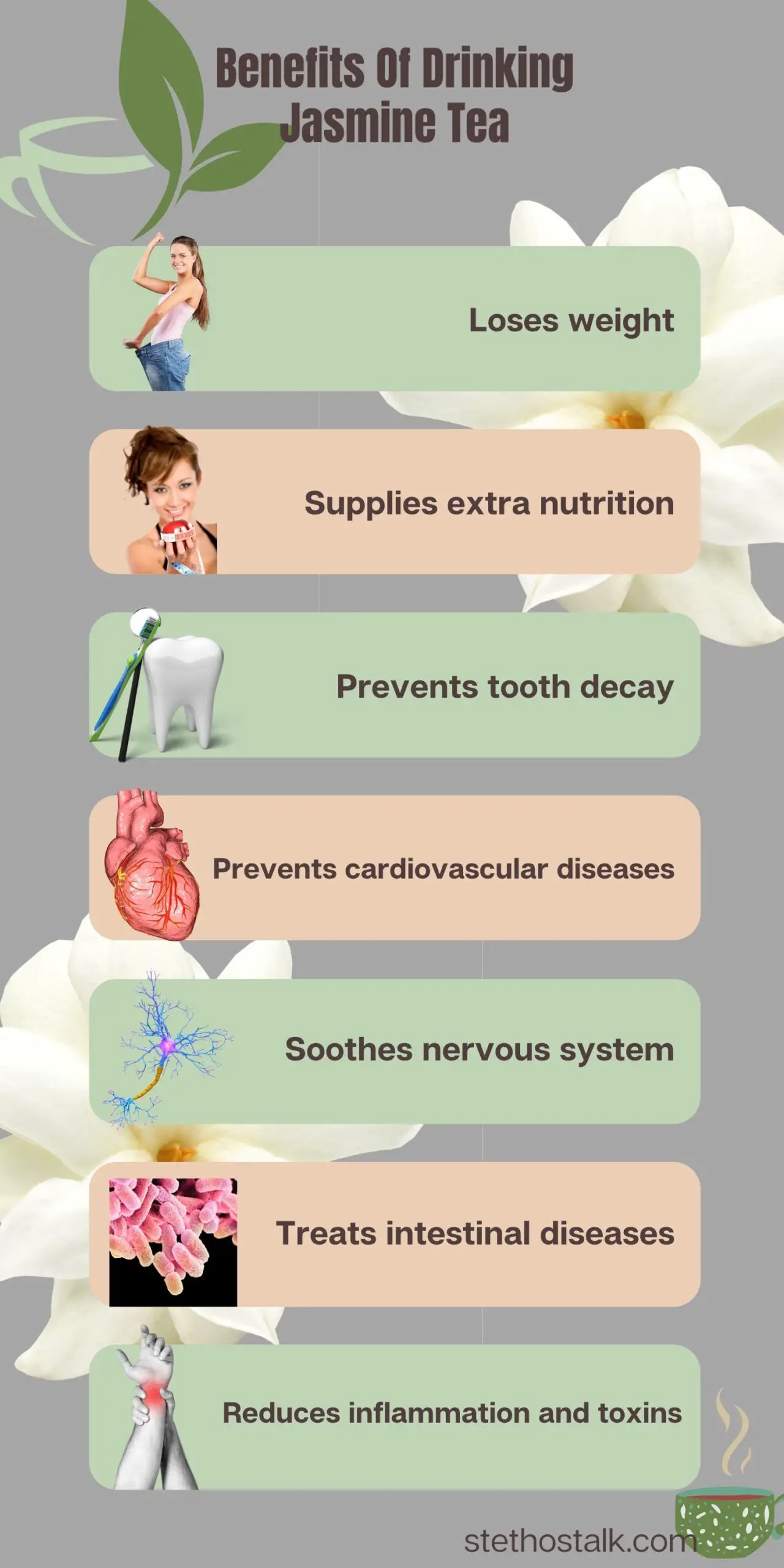 Jasmine Tea Benefits Infographic
