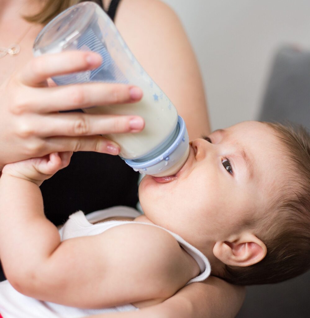 Baby feed by bottle