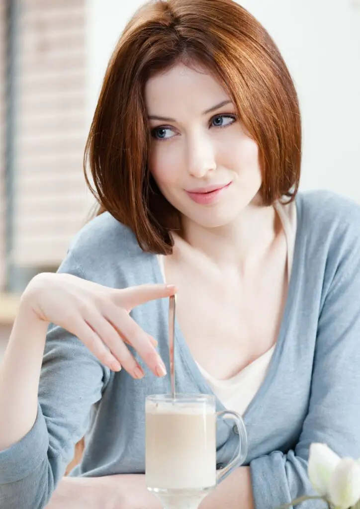 Lady with milk glass