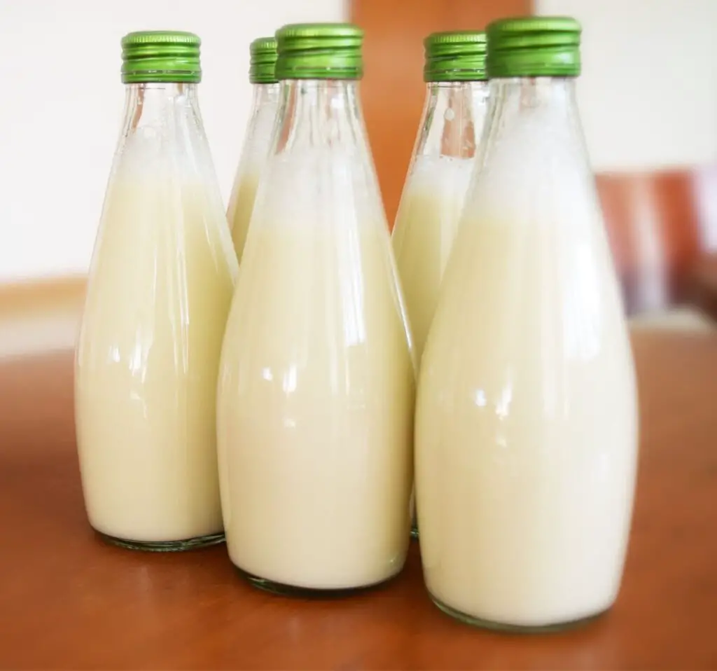Pasteurized milk bottles