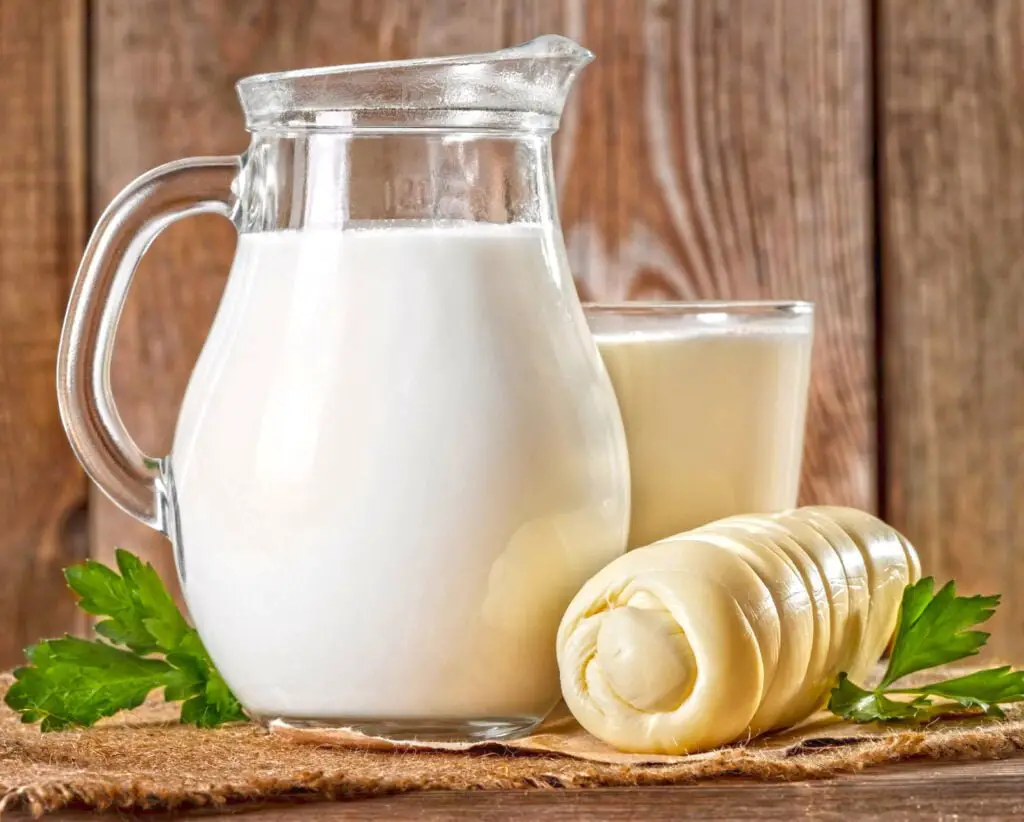 Milk jug and bread