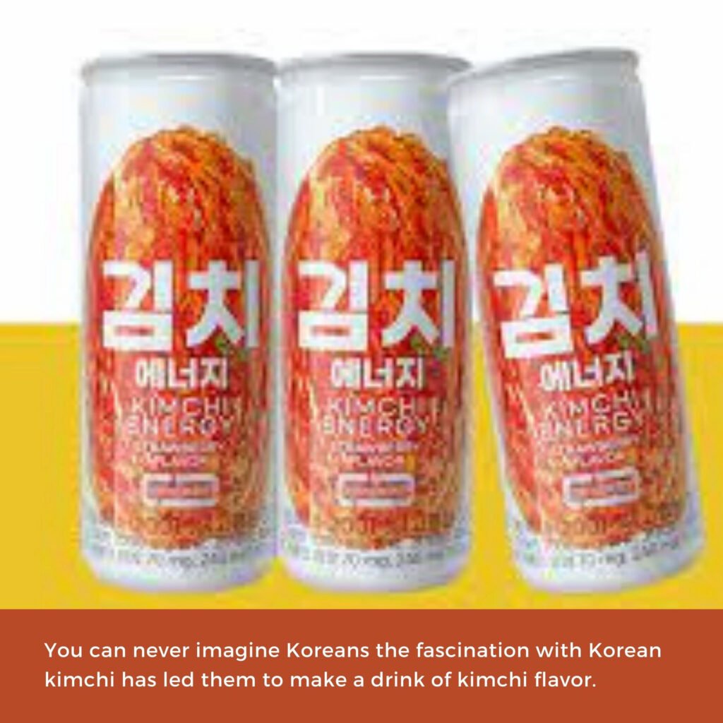 Three kimchi drink cans