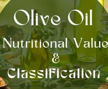 Nutritional Value and Classification of Olive Oil