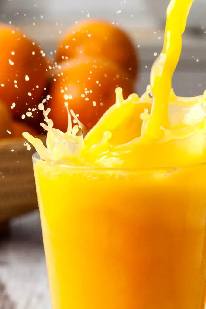 Orange juice glass