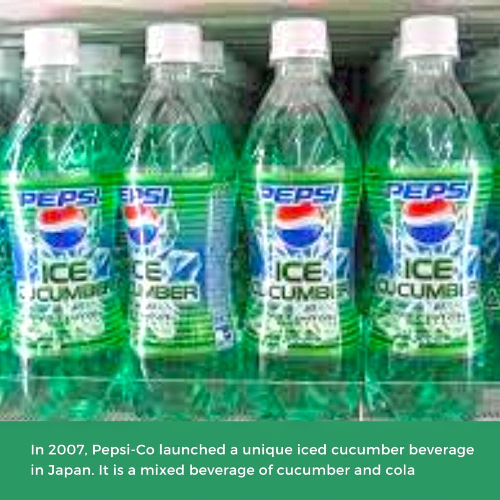 four pepsi iced cucumber bottles