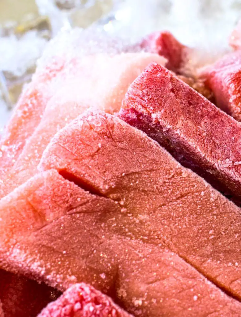 Frozen pork pieces