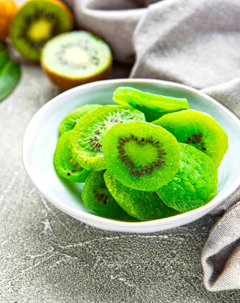 Dried Kiwis on plate