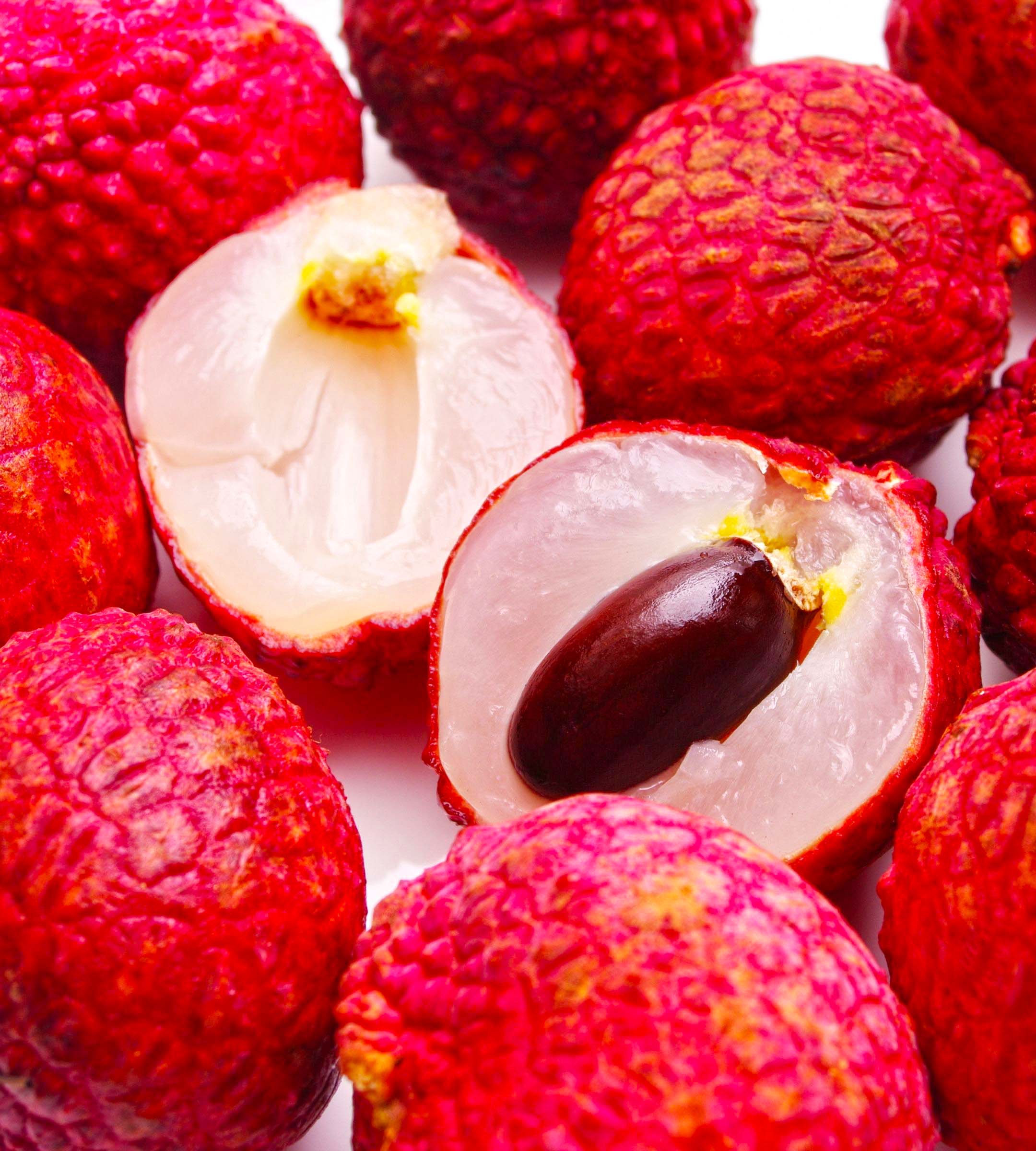 Lychees and two halves