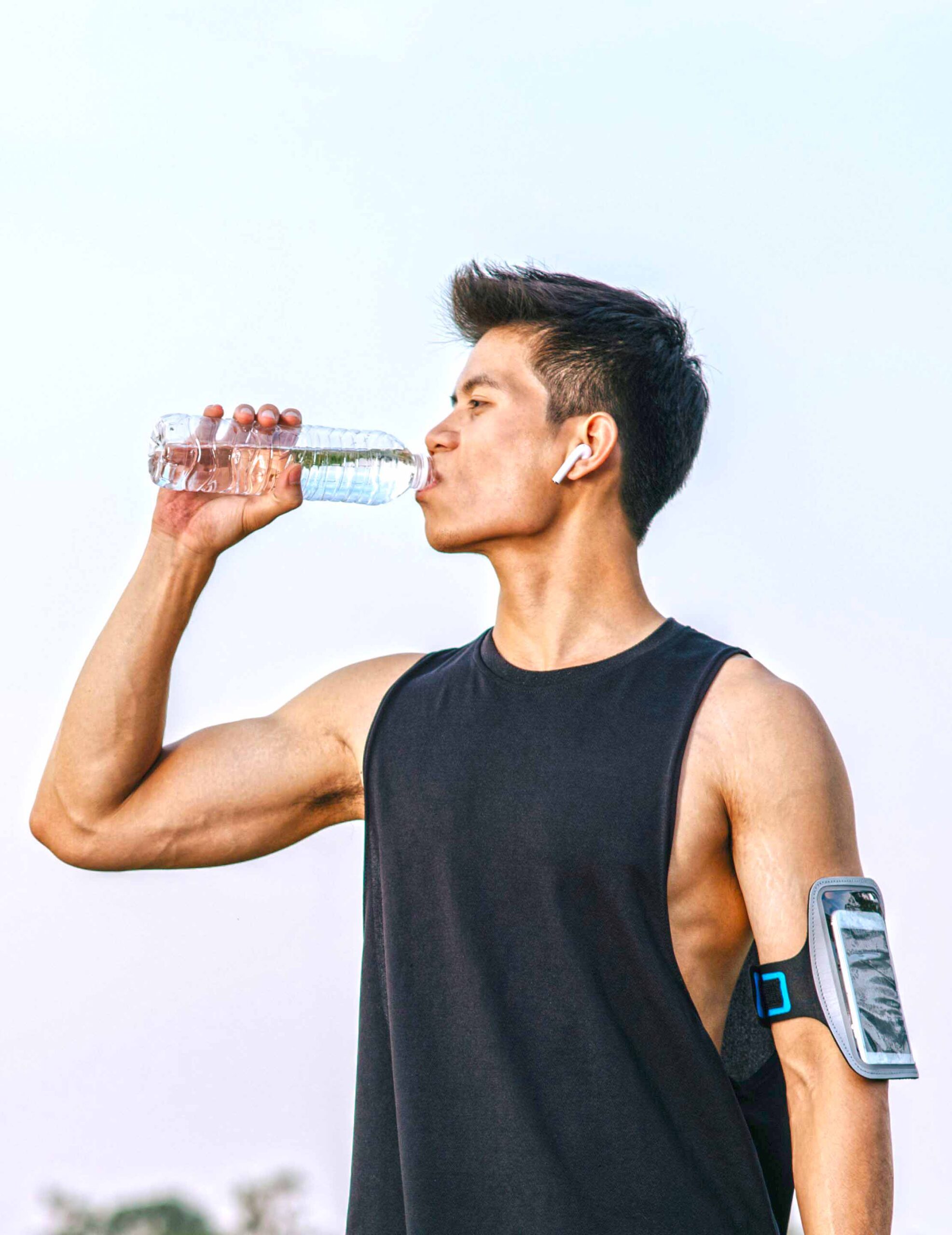 Boy drinking water