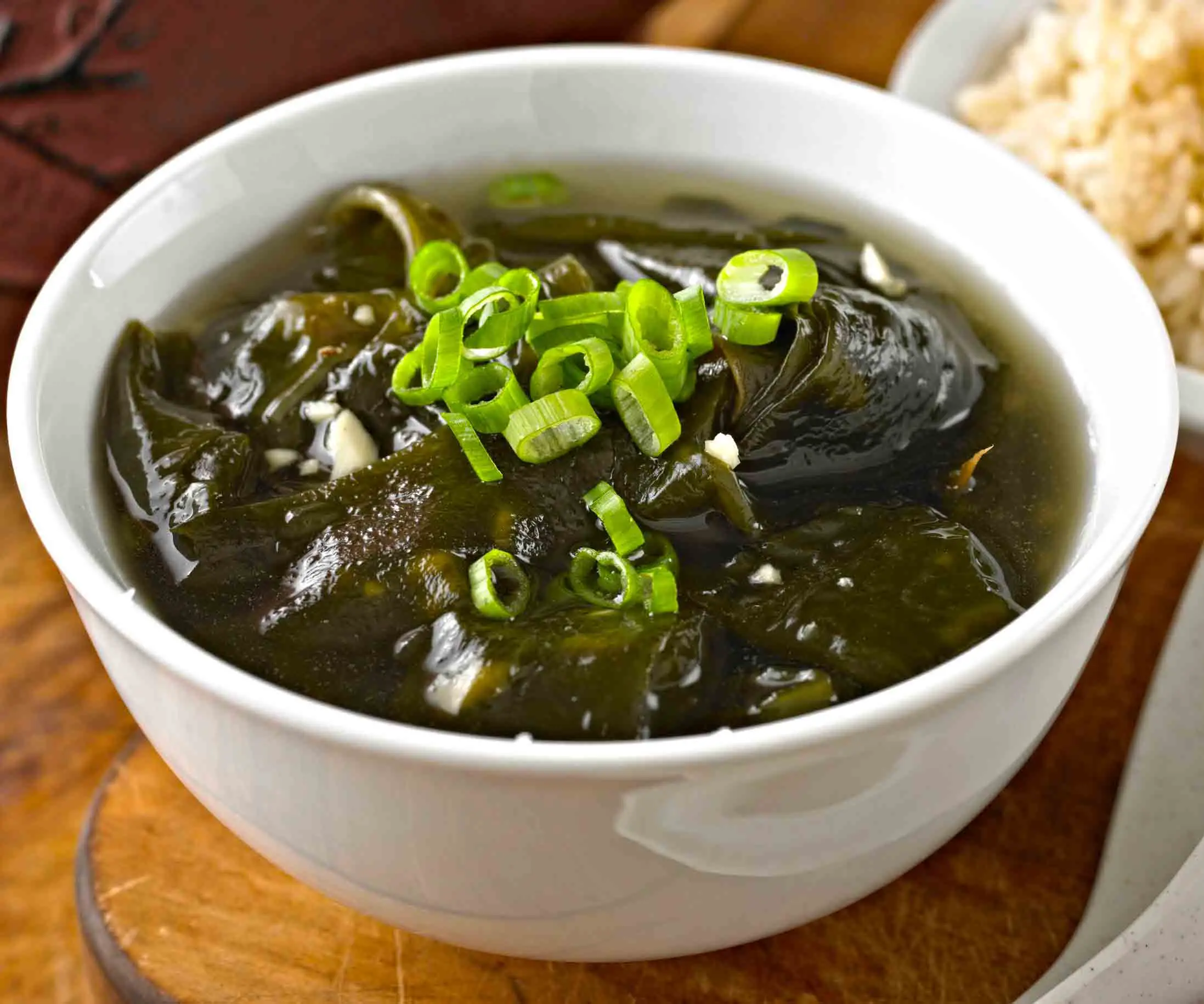 Cup of seaweed soup