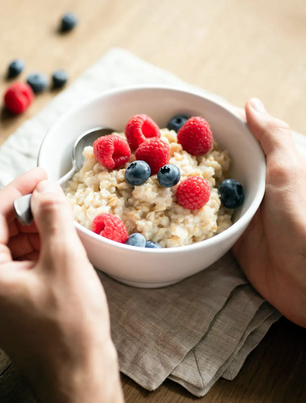 Oatmeal porridge for breakfast